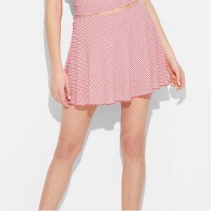 Wild Fable Pink Checkered Skort